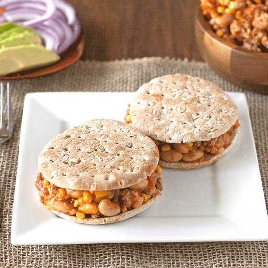 Pork, Sweet Corn & Bean Sloppy Joes