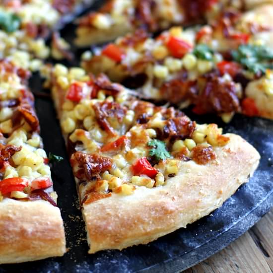 Caramelized Onion and Bacon Pizza