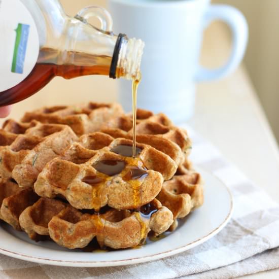 Spelt Flour Zucchini Waffles
