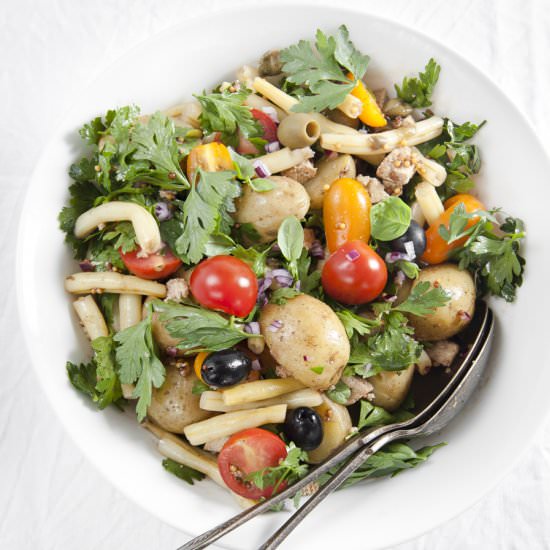 Vegan nicoise salad