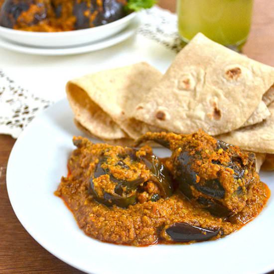 Bharli Vangi Stuffed Baby Eggplant