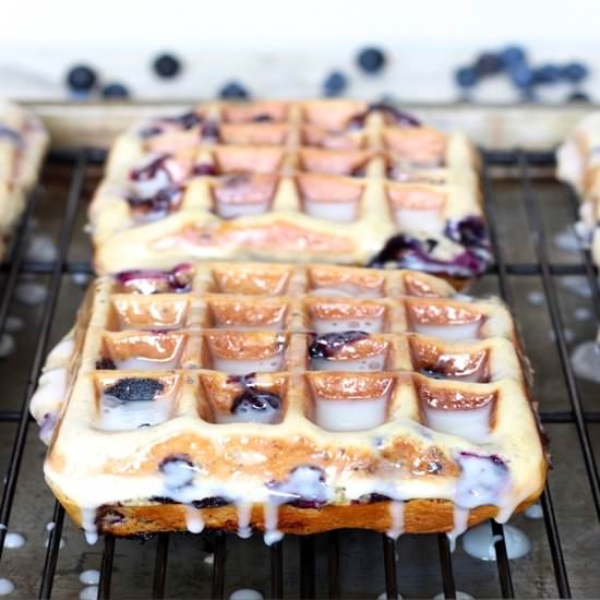 Blueberry Cake Waffles