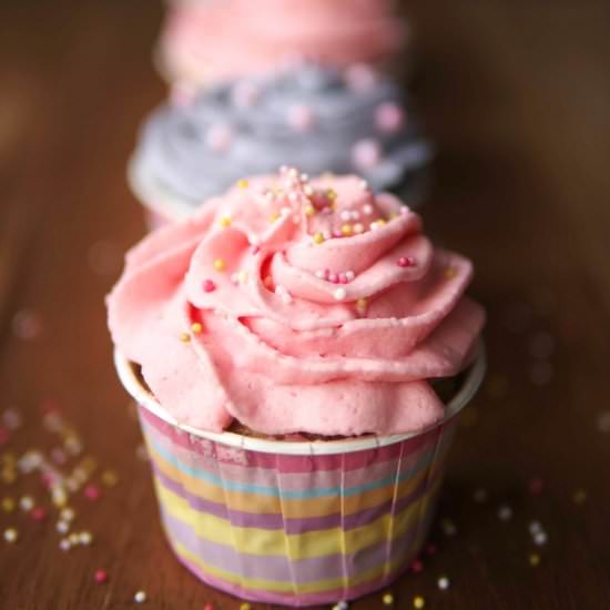 Pandan Chiffon Cupcakes