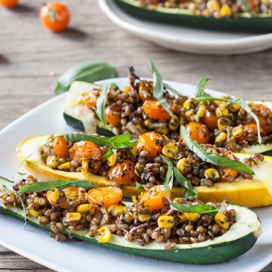 Summer Harvest Zucchini Boats