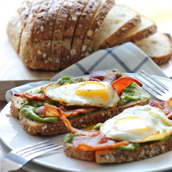 Open-Faced Breakfast Sandwich