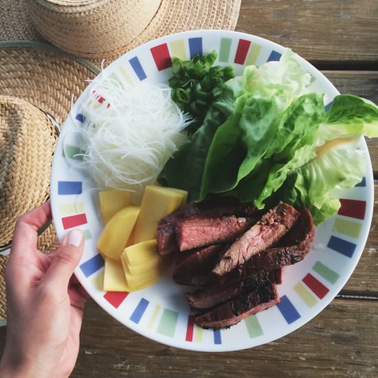Grilled Korean Steak Lettuce Wraps