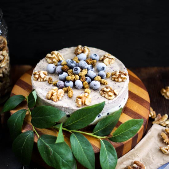 BLUEBERRY VANILLA CREME CAKE