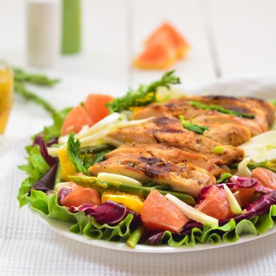 Grilled Chicken Fennel Citrus Salad
