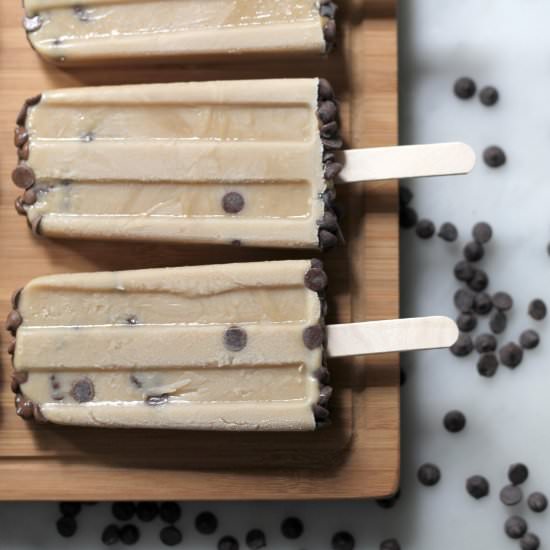 Vegan Cookie Dough Popsicles