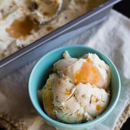 No-Churn Apricot & Almond Ice Cream