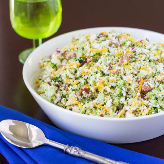 Broccoli Salad with Bacon & Cheddar