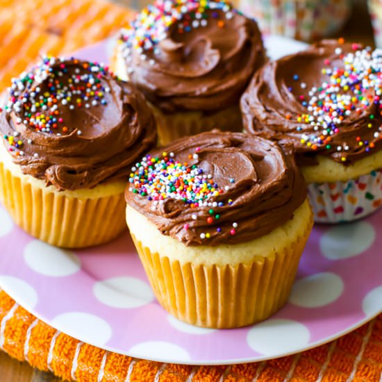 Homemade Yellow Cupcakes