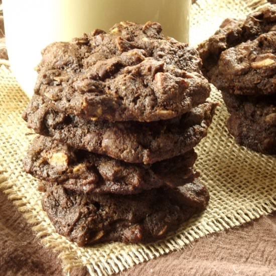 Double Chocolate Pecan Cookies