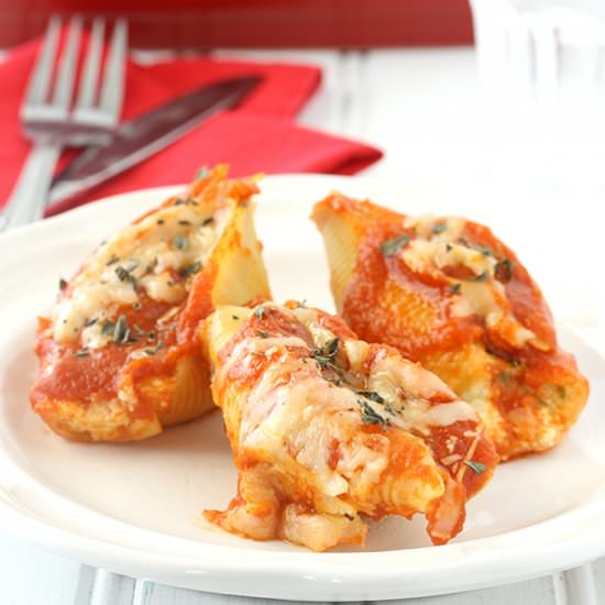 Three Cheese Stuffed Shells For Two