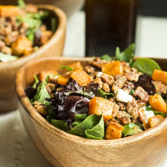 Warm Candied Pecan Salad
