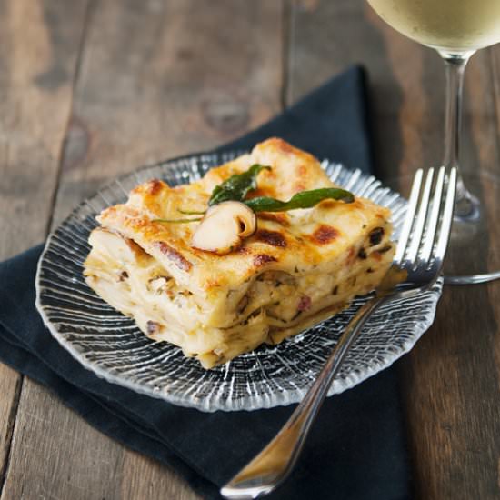 Fresh Porcini Mushroom Lasagne