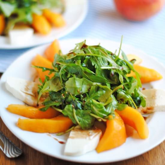 Peach & Mozzarella Arugula Salad