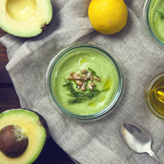 Cold Cucumber Avocado Soup