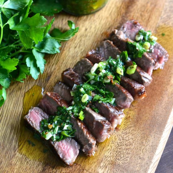 Steak with Chimichurri Sauce