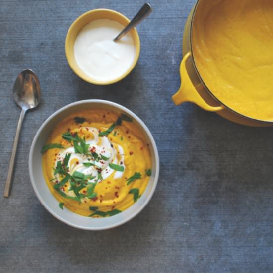 Chilled Carrot & Harissa Soup