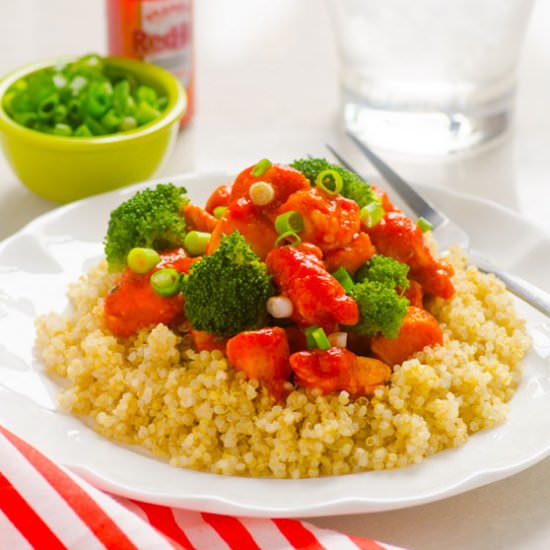 Buffalo Chicken and Broccoli Quinoa