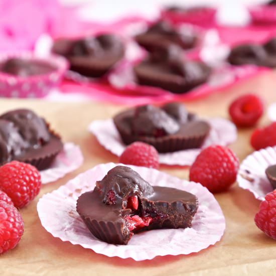 Dark Chocolate Raspberry Fat Bombs