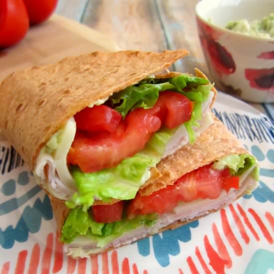 Turkey Wrap with Avocado Mayo