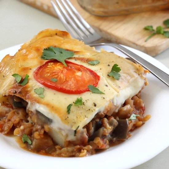Vegetable moussaka casserole