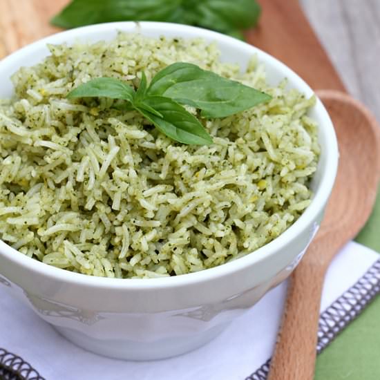 Lemon Pesto Parmesan Rice