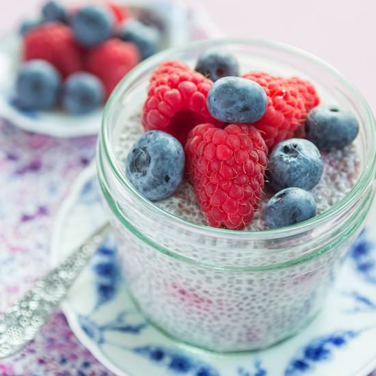 Coconut Chia Pudding with Berries