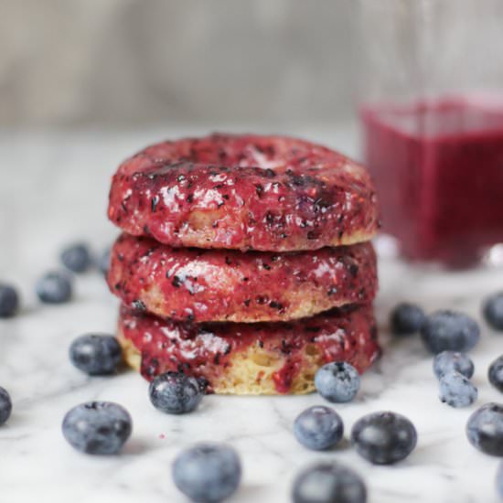 Baked Blueberry Donuts
