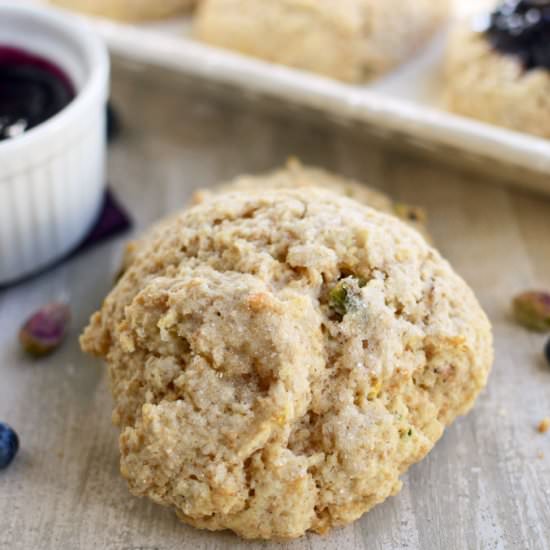 Pistachio Drop Scones