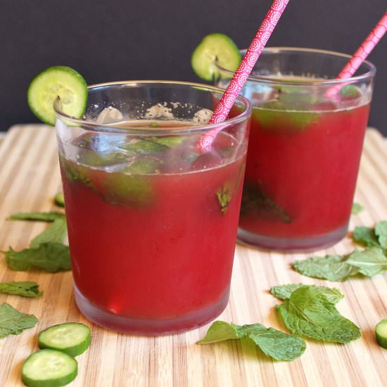 Watermelon Cucumber Mint Juice