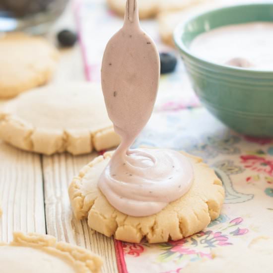 Blueberry Frosted Sugar Cookies