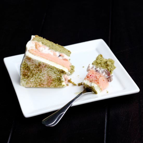 Matcha Sakura Cake