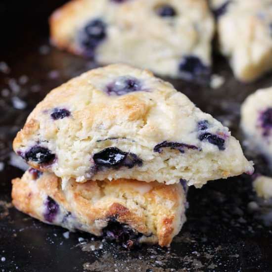Small Batch Blueberry Scones