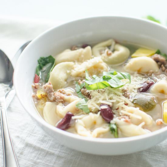 Tortellini Minestrone with Sausage