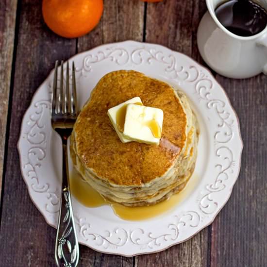 Banana Butter Pecan Pancakes