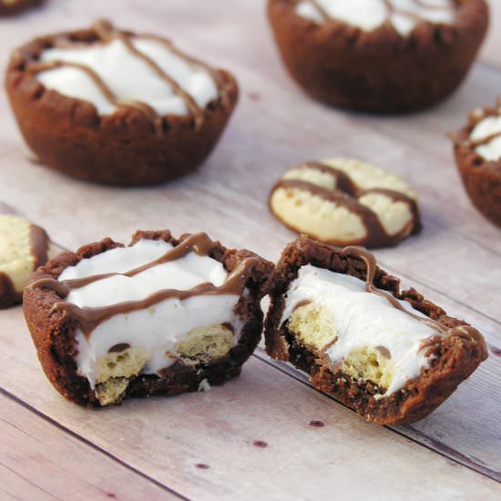 Fudge Stripe Cookie Cups