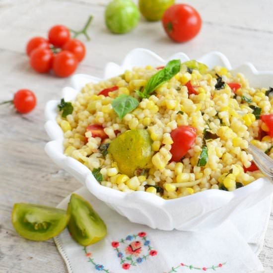 Market Corn and Basil Salad