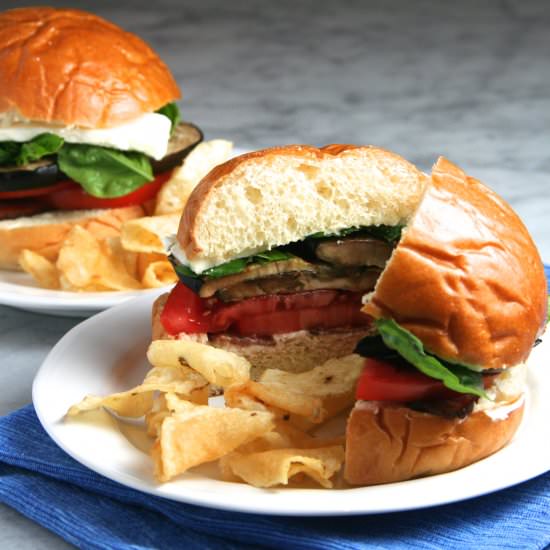 Grilled Eggplant Sandwiches