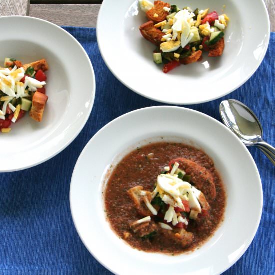 Roasted poblano gazpacho