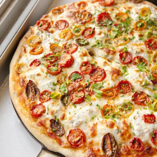 Roasted Heirloom Tomato Pizza