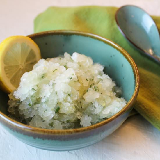 Lemon Basil Granita