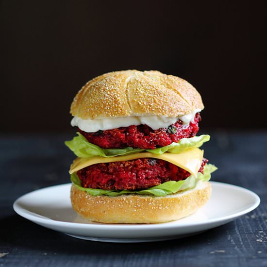 Beet Quinoa Burgers