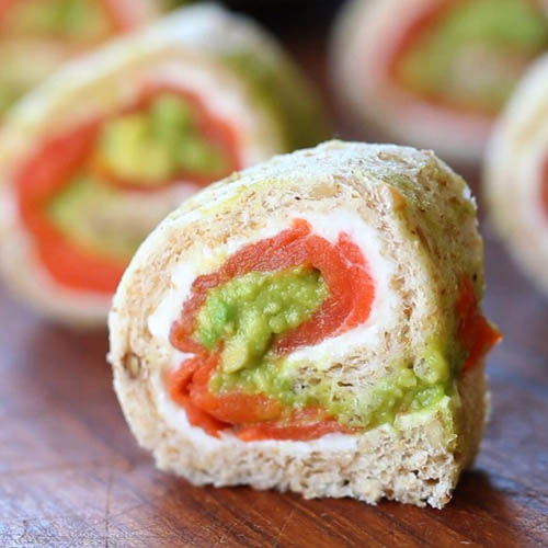 Smoked Salmon Avocado Rolls