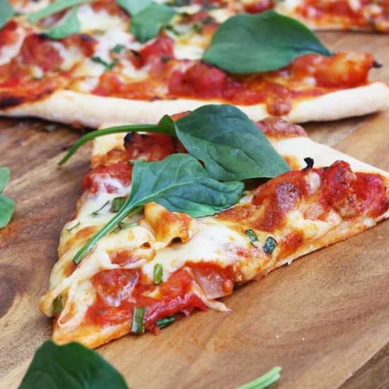 Sausage & fennel pizza