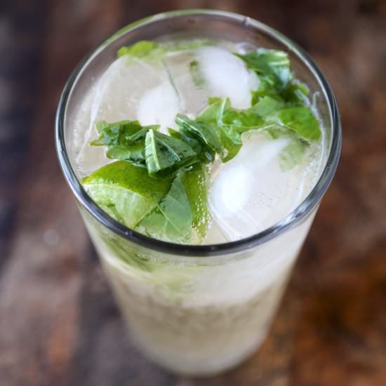 Ginger Soda with Lime Leaf