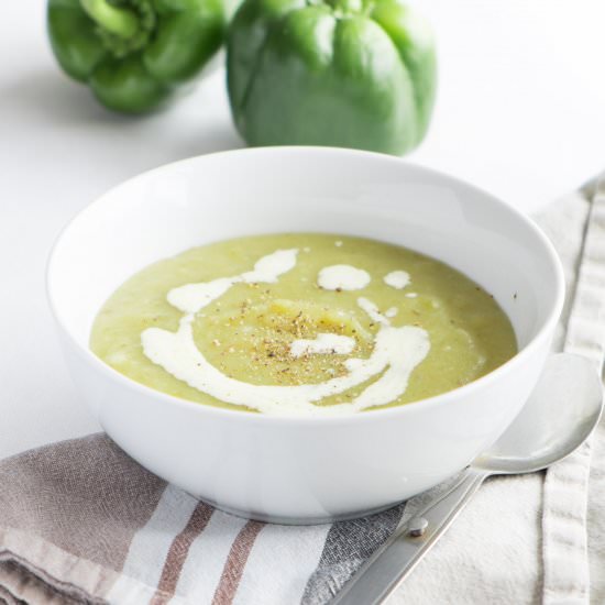 Roast Green Pepper & Courgette Soup