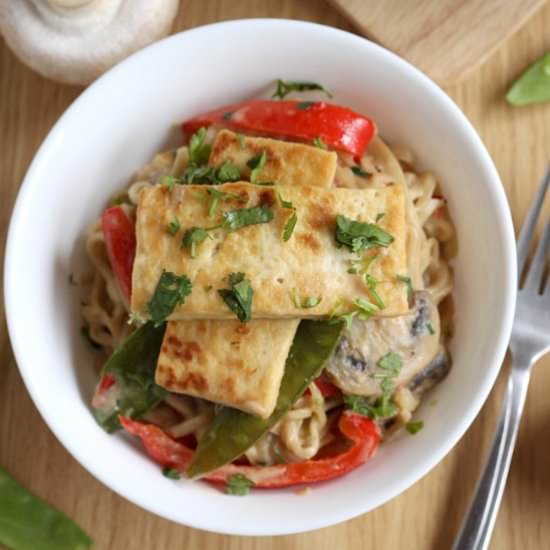 Peanut Butter Coconut Tofu